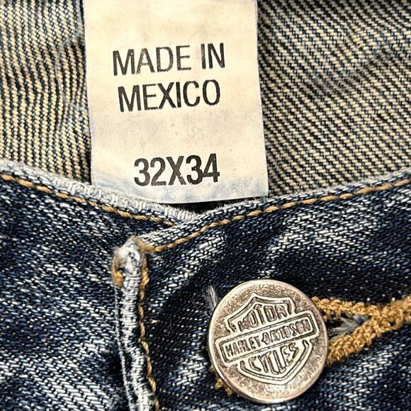 Harley-Davidson Blue Straight Jeans Classic Style - Picture 5 of 10